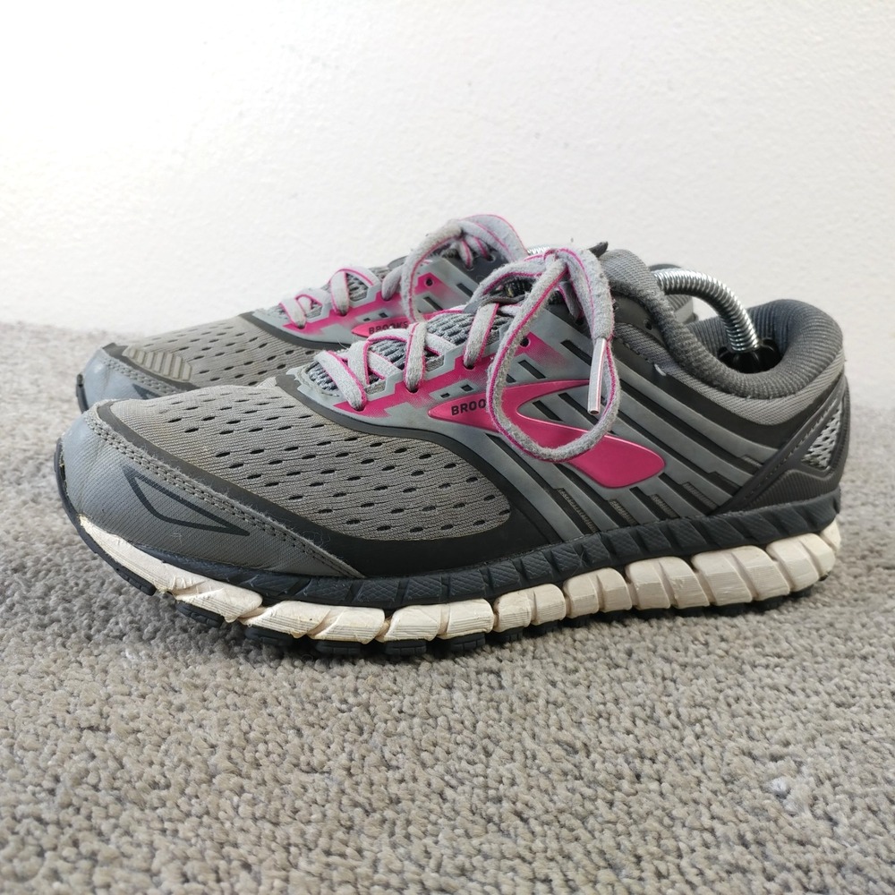 Brooks Ariel 18 Womens Size 8 Running Shoes 1202711B091 Grey Pink Sneakers Lpw